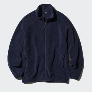 Uniqlo Men’s Black Minimalist Casual Outdoors Full Zip Fleece Jacket L